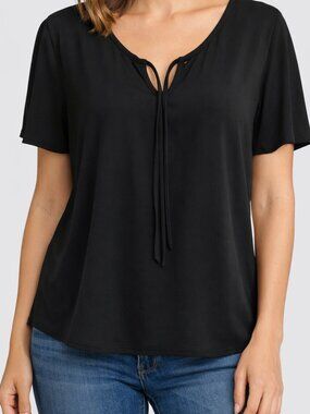 Women's LC Lauren Conrad Tie-Front Flutter Sleeve Top XL NWT